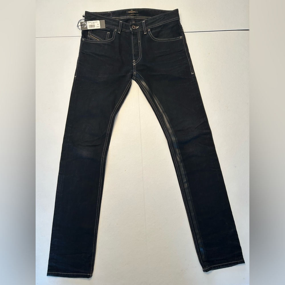 Diesel Black Gold Denim Excess Trousers Black Slim Fit Size W28 x L30